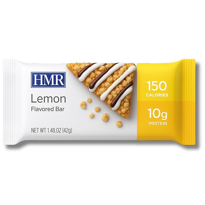 HMR Bar Lemon Protein Bar | 10g of Protein | Nutritious Snack to Support Weight Maintenance | Low Calorie Dessert | | 24 Count