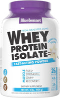 BlueBonnet Nutrition Whey Protein Isolate Powder From Grass Fed Cows 26g of Protein No Sugar Added Gluten &amp Soy free kosher Dairy 2 Lbs 28 Servings French Vanilla Flavor