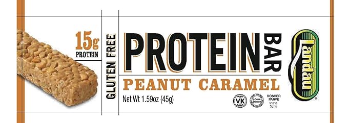 Landau Protein Bar 15 g Protein 1.6oz bar 12 Bars (Peanut Caramel)