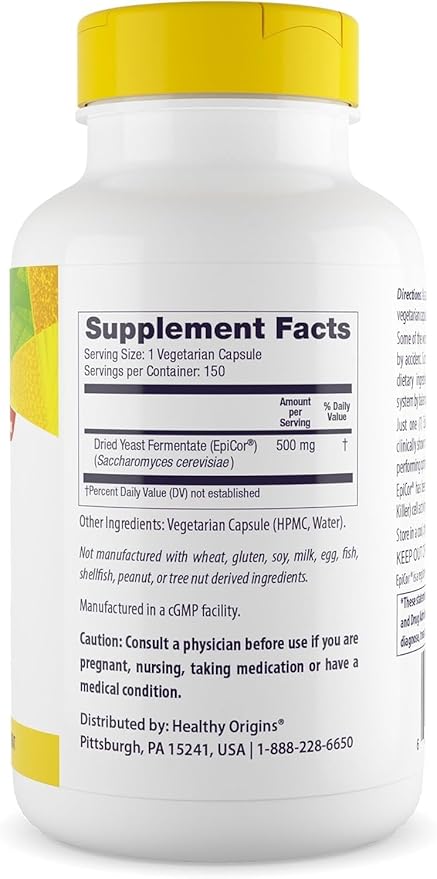Healthy Origins EpiCor 500 mg (Immune Support Non-GMO Gluten Free) 150 Veggie Capsules