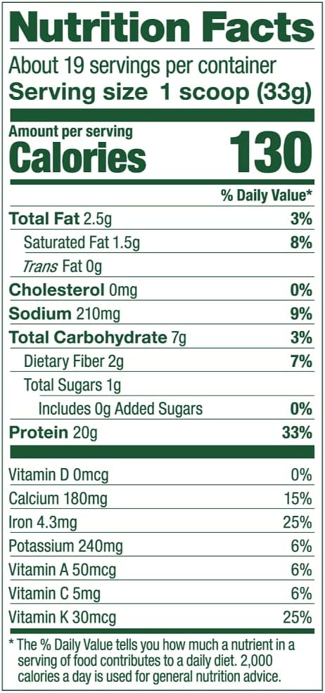 Vega Protein and Greens Protein Powder Chocolate (19 Servings) - 20g Plant Based Protein Plus Veggies Vegan Non GMO Pea Protein for Women and Men 1.4lb (Packaging May Vary) (Pack of 1)