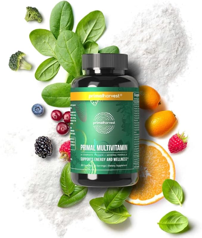 Primal Harvest Multivitamin &amp Hydration Powder Supplements for Men Bundle