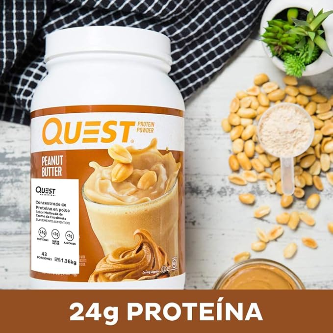 Quest Peanut Butter 23g &amp Salted Caramel 26g Protein Powders Bundle Low Carb Gluten Free 43 &amp 24 Servings