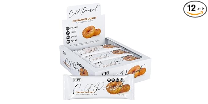 Fibre Boost Cold Pressed Cinnamon Donut flavoured Protein Bar