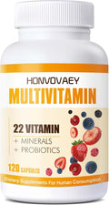 Multivitamin Supplement 26 Complex Vitamins &amp Minerals &amp Probiotics Blend Daily Vitamin Support 120 Capsules