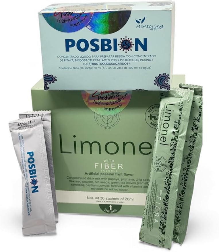 Limonel y Posbion Liquid Fiber and posbiotic