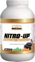 MUSCLEOLOGY Nitro-Up Hydrolyzed Whey Isolate Protein Cookies &amp Cream 2 Pound