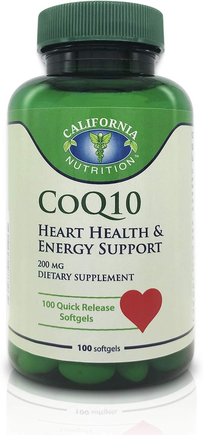 4 Packs CoQ10 200mg Soft Gels Coenzyme Q10 High Absorption Dietary Supplement 100 Counts Softgels Quick Release CO Q-10 Antioxidant for Heart Health &amp Energy Production
