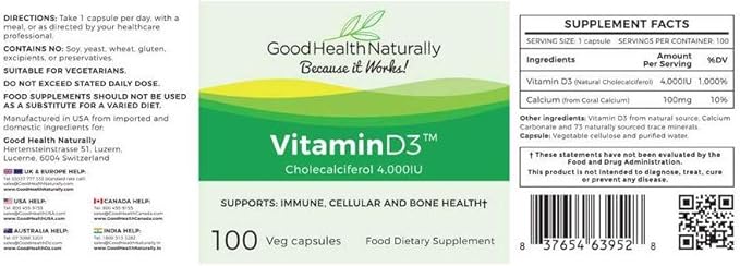 Vitamin D3 (4000 IU)