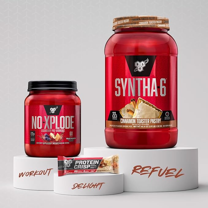 BSN SYNTHA-6 Premium Protein Powder with 6g of Fiber Whey Isolate Micellar Casein Milk Protein Isolate 5g of Fat Cinnamon Toaster Pastry 28 Servings 2.91 Pound (Packaging May Vary)