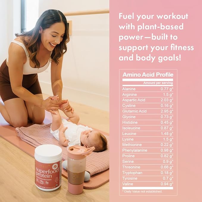Boobie Body Superfood Protein Pregnancy and Postpartum Meal Replacement Shake Chocolate Bliss Flavor | 19g Protein | Safe for Lactation &amp Motherhood | Organic Vegan Zero Sugar 1 Tub (20 Servin
