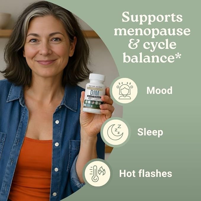 Swiss Activa+ Labs DIM Supplement – Hormone Balance for Women &amp Men – Estrogen Supplement for Women and Men– Supports Hormonal Acne &amp Menopause Symptoms| Gluten Free Non-GMO &amp Vegan – 180