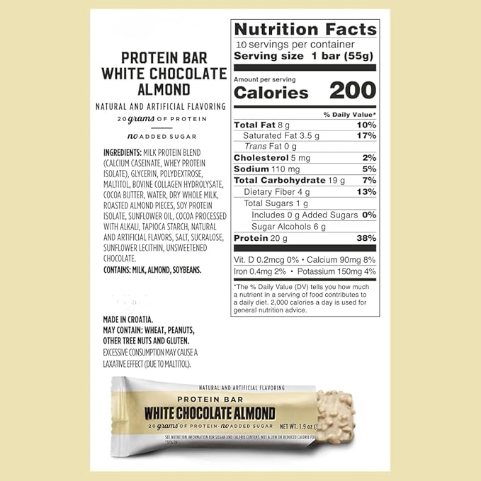 BarebeIIs Protein Bars Assorted Variety Pack - 5 Flavor - Protein Snacks with 20g of Protein - 10 Count