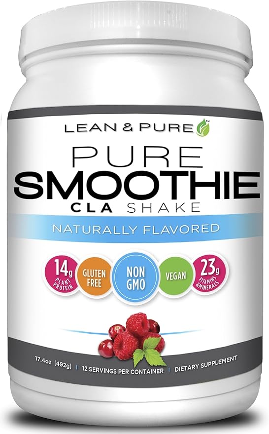 Lean &amp Pure Pure Smoothie Shake Protein Powder Non GMO Vegan Gluten Free 492g