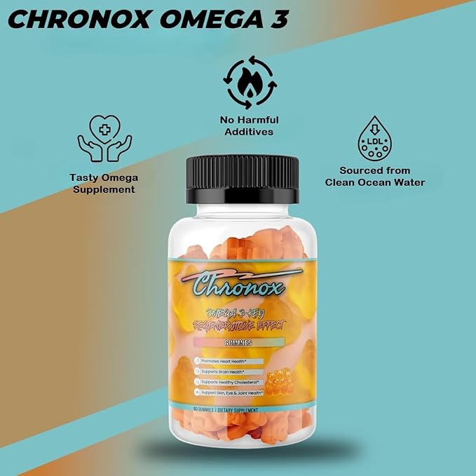 Omega 3 Fish Oil Supplement - Orange Flavor Chewable Fish Oil Gummies with a Soft Texture - Non-GMO Omega 3 Supplement Gummies Make Wellness Simple- Easy-To-Take Fish Oil Gummy You Can Enjoy Every Day