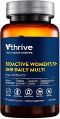 Vthrive BioActive Women 50+ One Daily Multivitamin Women’s Multivitamin with Essential Vitamins and Minerals Supports Healthy Aging and Daily Wellness Gluten Free Non GMO Vegetarian 30 Capsules