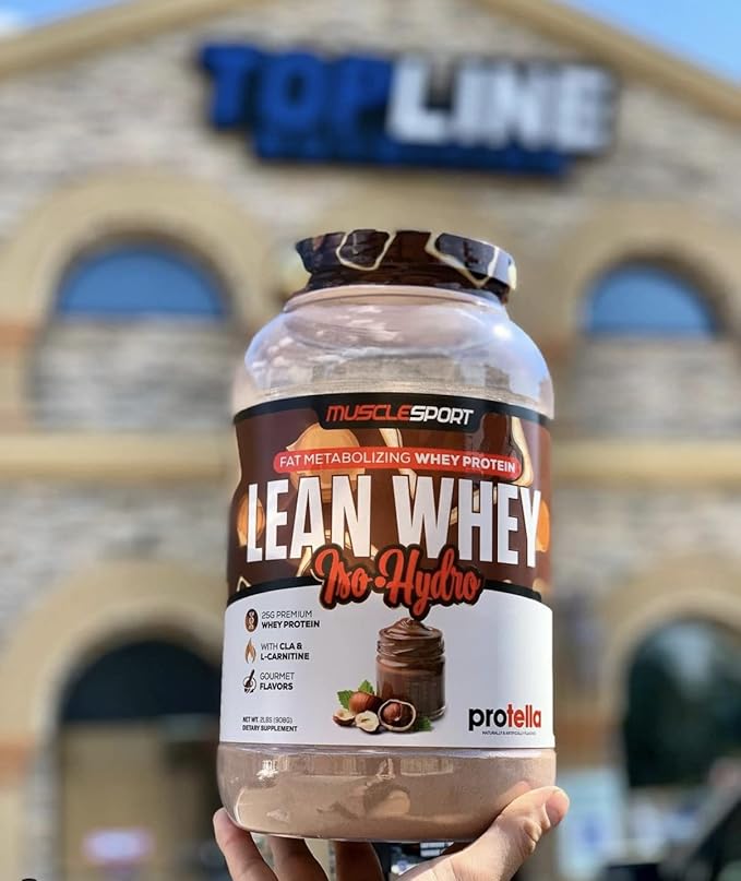 Musclesport Lean Whey Revolution™ Protein Powder - Whey Protein Isolate - Low Calorie Low Carb Low Fat Incredible Flavors - 25g Protein per Scoop - 2lb Protella