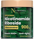 Liposomal Nicotinamide Riboside 900mg Resveratrol &amp Quercetin – NAD Supplement Plus for Anti Aging Cellular Energy &amp Improve Health- 80 Capsules