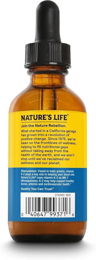 Nature's Life Vitamin K2 (MK7) Drops 2 oz