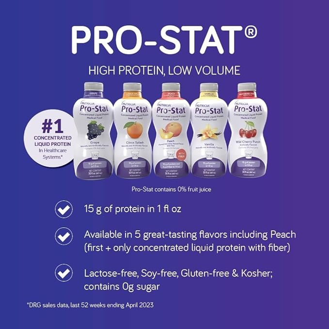Pro-Stat Concentrated Liquid Protein Medical Food - Grape 30 Fl Oz Bottle (Case of 6)