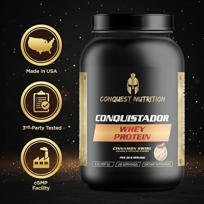 Conquistador Whey Protein Cinnamon Swirl 2lb