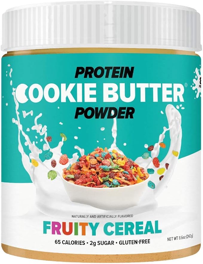 Flex Brands Whey Protein Cookie Butter Powder - Fruity Cereal | Keto-Friendly Low Carb No Added Sugars Gluten-Free | Easy to Mix Bake and Spread | 8.6oz