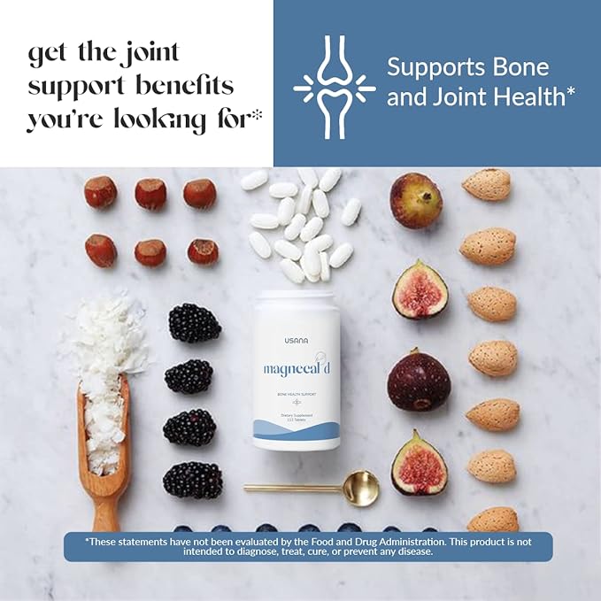 USANA MagneCal D - Balanced Ratio of Magnesium and Calcium Fortified with Vitamin D - 112 Tablets - 28 Day Supply