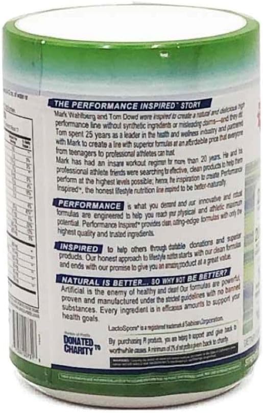 Performance Inspired Nutrition Plant-Based Protein Powder – All Natural – 20G Protein – 1B Probiotics – Digestive Enzymes – Fiber Packed – Gluten Free – Vanilla Bean – 1.5lb