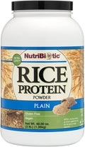 NutriBiotic Plain Rice Protein 3 Lb (1.36kg) | Low Carb Vegan &amp Raw Protein Powder | Grown and Processed Without Chemicals Gluten or GMOs | Keto Friendly &amp Easy to Digest
