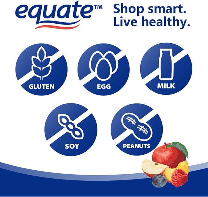 Equate Men's Multivitamin Gummies Daily Multivitamin for Adult Men Mixed Berry &amp Fruit Flavor 170 Count Sticker