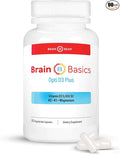 Brain Basic Opti D3 Plus - Vitamin D3 5000 IU with K1 K2 and Magnesium - Brain Support Supplement for Mood Mind Memory - Bone Muscle and Immune Health - Gluten Free Soy Free and Dairy Free