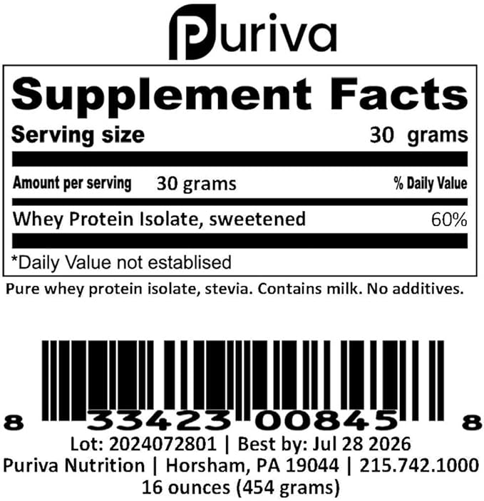Signature Protein | Sweetened Whey Protein Isolate 1 Pound Sweetened