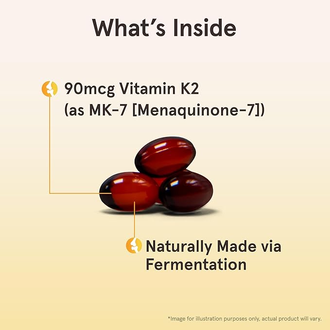 Jarrow Formulas MK-7 90 mcg - Bioactive Form of Vitamin K2-90 Servings (Softgels) - for Bone &amp Cardiovascular Health - Vitamin K2 MK-7 Dietary Supplement - Gluten-Free