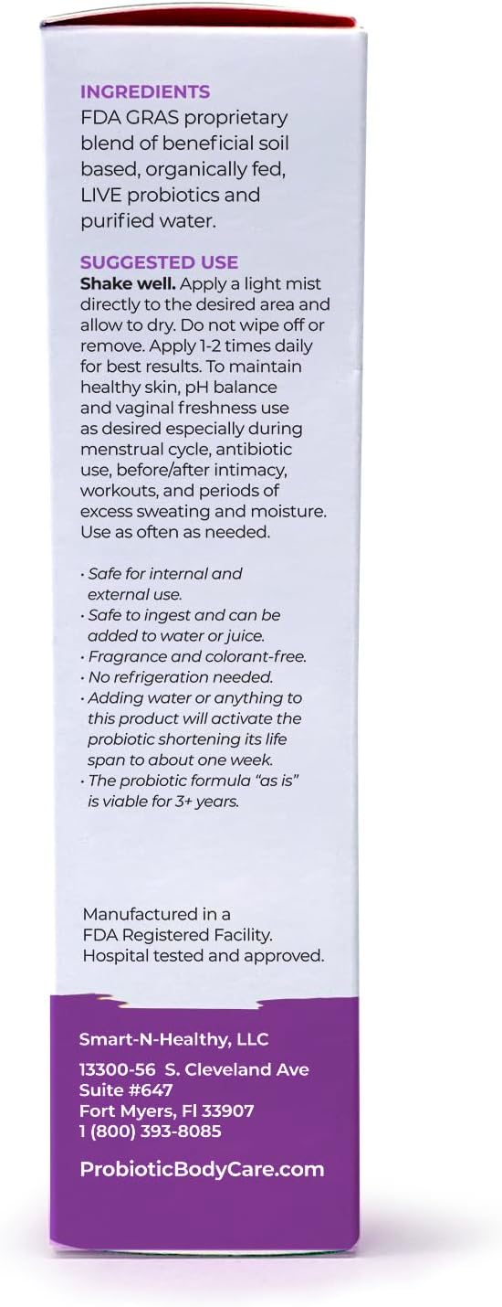 FemBiotics -Topical Probiotic Body Care for Women 4oz - Hypoallergenic Vegan Non GMO GF 100% Natural Live Probiotic External + Internal Use Totally Safe No Refrigeration Required