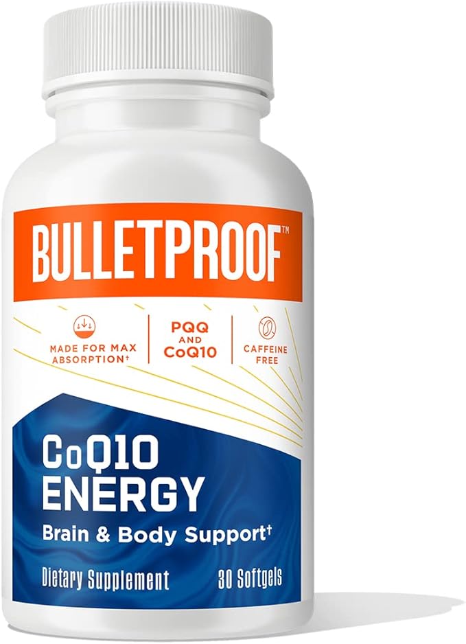 Bulletproof CoQ10 Energy Softgel 30 Count Supplement to Power Your Brain &amp Body