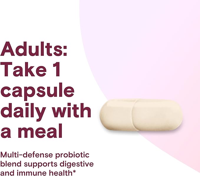 Phillips' Colon Health Daily Probiotic Capsules 4-in-1 Symptom Defense to help defend against Occasional Gas Bloating Constipation and Diarrhea Daily Supplement 60 Count
