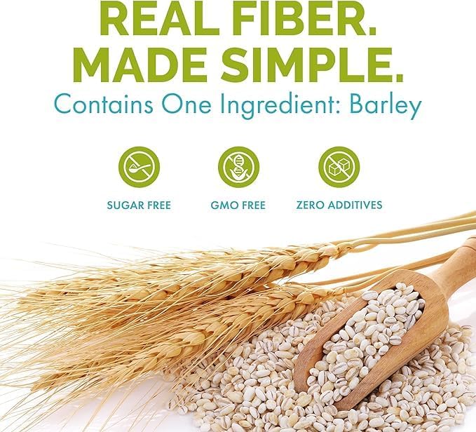 Cerabeta Barley Beta-Glucan Daily Supplement Powder 4-in-1 Natural Fiber Single Ingredient Sugar-Free Non-GMO.