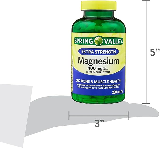 Magnesium 400 Mg 250 Tablets Pack of 1 +Vls Sticker