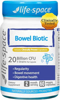 Life-Space Bowel Biotic Probiotics for Regularity 2-Month Serving 20 Billion CFU &amp 5 Strains Support Bowel Movement &amp Digestive Health Probiotics for Women and Men 60 Vegetarian Capsules