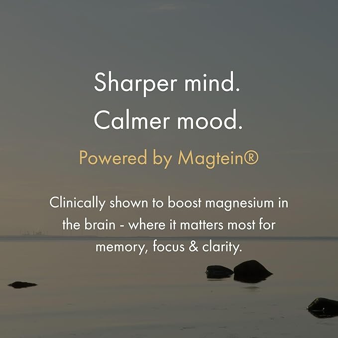 NAOMI Magnesium L-Threonate with 2000mg Patented Magtein® High Absorption Elemental Magnesium Memory Supplement - Brain Health Focus Nerve Support Heart Health Natural Sleep Aid 60 Veggie Caps