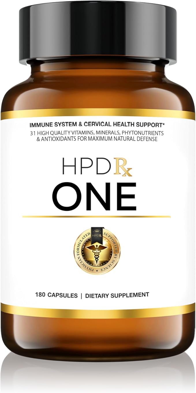 HPD Rx ONE Immunity Boost Multivitamin Supplements for Women and Men | Advanced Immunity Defense Support | Helps Immune Response | 1-Month Supply 180 Capsules Pack of 1