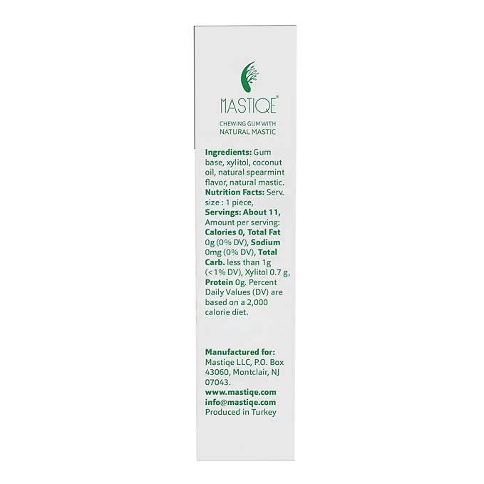 Mastiqe Sugar Free Hard Chewing Gum with Natural Mastic (Spearmint)