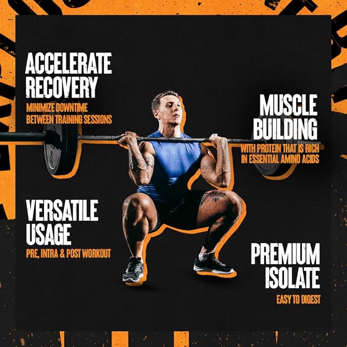 Clear Whey Isolate Protein Powder - Easy to Digest and Mix 5g BCAA Deliciously Juicy Refreshing Anytime Drink for Men and Women Pineapple Orange 500g (20 Servings)