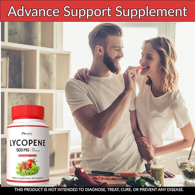 Lycopene | Lycopene Supplements for Men | Lycopene 500mg | lycopene Supplement |Capsules for Men &amp Women - 60 Capsules (Pack 3)