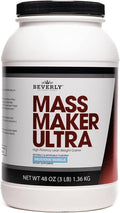 Beverly International Mass Maker Ultra Vanilla 14 Servings 3lb. Build Lean Mass Like a Pro. Milk Protein Isolate Whey Protein Isolate + Egg. MCT Oil. Clean Carbs Great Taste