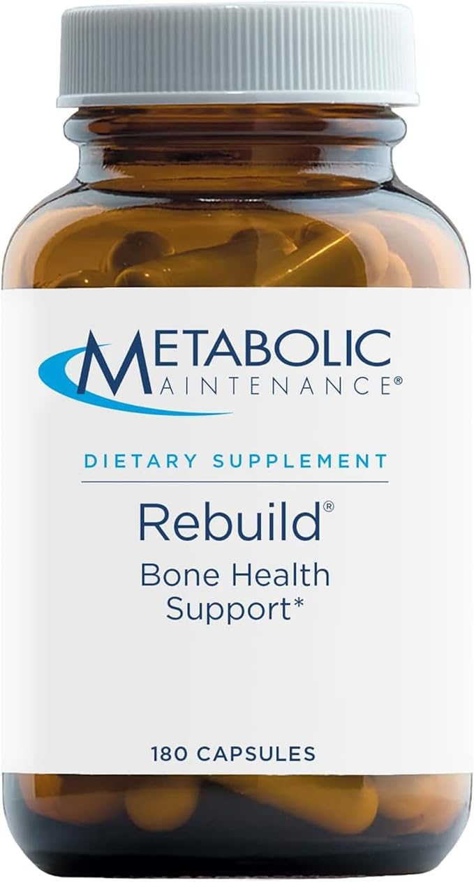 Metabolic Maintenance Rebuild - Bone Health Support Calcium Supplement for Women &amp Men Vitamins D + K2 Zinc Magnesium Citrate + Trace Minerals No Fillers - 180 Capsules