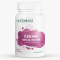 AMBROSIAL Calcium Magnesium Zinc with Vitamin D3 (Pack of 1-120 Softgels)