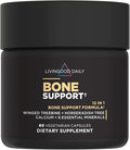 Livingood Daily Calcium Supplement for Women and Men Bone Support with Vitamin C Vitamin D3 K2 Magnesium Zinc Calcium Vegetarian Capsules Non GMO Gluten Free 60 Count