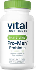 Hyperbiotics Vital Nutrients Pro Men Probiotics | Vegan Advanced Probiotics for Men | Clinically Studied for Prostate Health Digestive Balance and Gut Health* | Gluten Dairy Soy Free | 60 Tablets