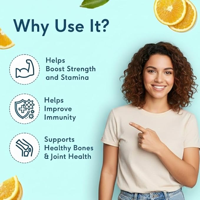 HK Multivitamin Gummies(Orange 60 Days Pack) | for Men &amp Women | Boosts Energy &amp Immunity Supports Joint Health | 60 Gummies